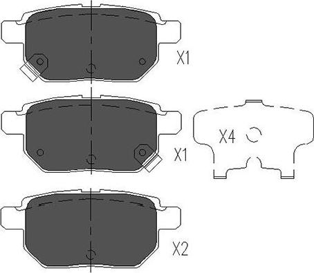 Kavo Parts KBP-9025 - Brake Pad Set, disc brake autospares.lv