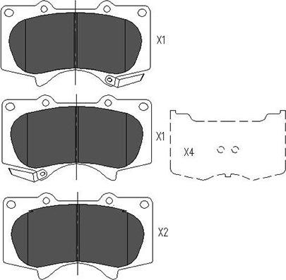 Kavo Parts KBP-9020 - Brake Pad Set, disc brake autospares.lv