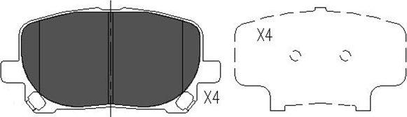 Kavo Parts KBP-9021 - Brake Pad Set, disc brake autospares.lv