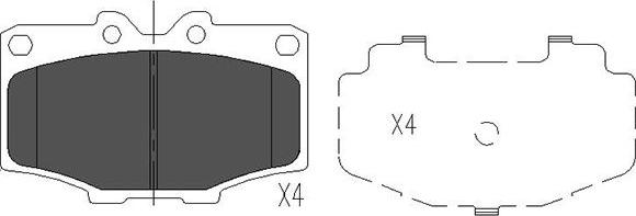 Kavo Parts KBP-9028 - Brake Pad Set, disc brake autospares.lv