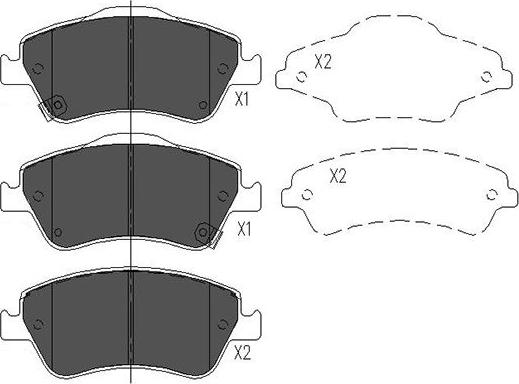 Kavo Parts KBP-9027 - Brake Pad Set, disc brake autospares.lv