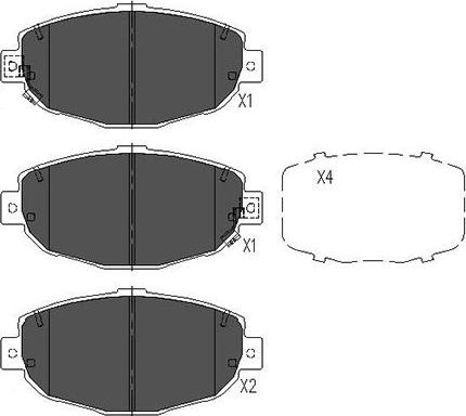 Kavo Parts KBP-9072 - Brake Pad Set, disc brake autospares.lv