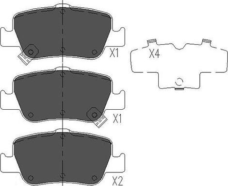 Kavo Parts KBP-9104 - Brake Pad Set, disc brake autospares.lv