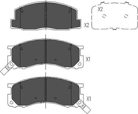 Kavo Parts KBP-9100 - Brake Pad Set, disc brake autospares.lv