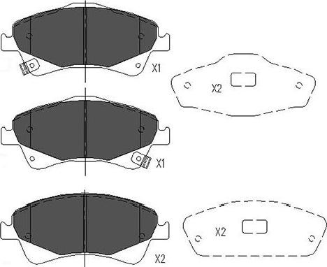 Kavo Parts KBP-9103 - Brake Pad Set, disc brake autospares.lv