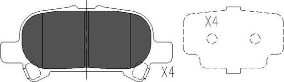 Kavo Parts KBP-9119 - Brake Pad Set, disc brake autospares.lv