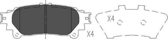 Kavo Parts KBP-9111 - Brake Pad Set, disc brake autospares.lv