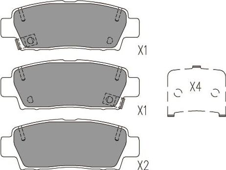 Kavo Parts KBP-9125 - Brake Pad Set, disc brake autospares.lv