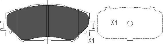 Kavo Parts KBP-9120 - Brake Pad Set, disc brake autospares.lv