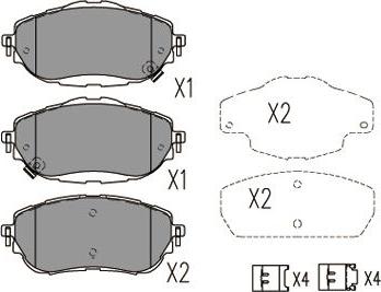 Kavo Parts KBP-9123 - Brake Pad Set, disc brake autospares.lv