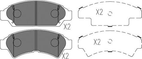 Kavo Parts KBP-9127 - Brake Pad Set, disc brake autospares.lv