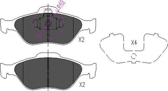 Kavo Parts KBP-4545 - Brake Pad Set, disc brake autospares.lv