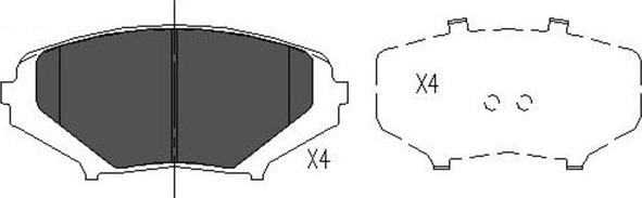 Kavo Parts KBP-4546 - Brake Pad Set, disc brake autospares.lv