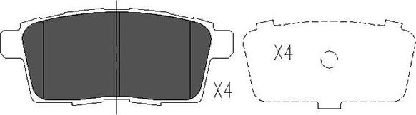 Kavo Parts KBP-4559 - Brake Pad Set, disc brake autospares.lv