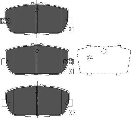 Kavo Parts KBP-4551 - Brake Pad Set, disc brake autospares.lv