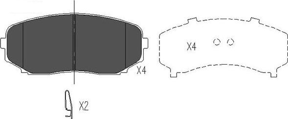 Kavo Parts KBP-4558 - Brake Pad Set, disc brake autospares.lv