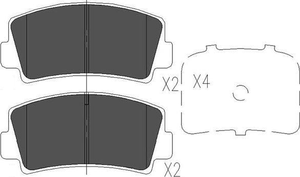 Kavo Parts KBP-4552 - Brake Pad Set, disc brake autospares.lv