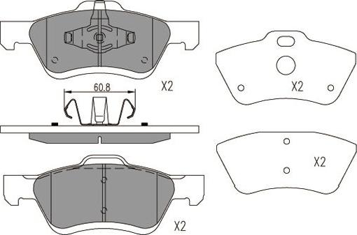 Kavo Parts KBP-4564 - Brake Pad Set, disc brake autospares.lv