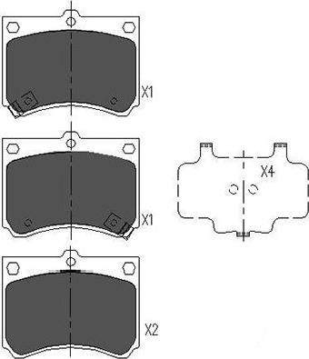 Kavo Parts KBP-4502 - Brake Pad Set, disc brake autospares.lv