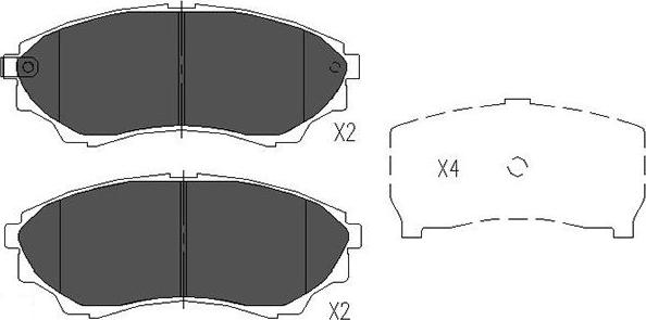 Kavo Parts KBP-4514 - Brake Pad Set, disc brake autospares.lv