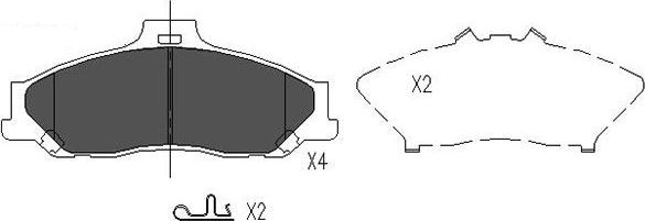 Kavo Parts KBP-4510 - Brake Pad Set, disc brake autospares.lv