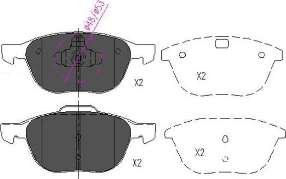 Kavo Parts KBP-4513 - Brake Pad Set, disc brake autospares.lv