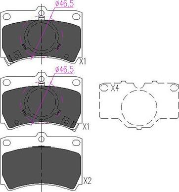 Kavo Parts KBP-4517 - Brake Pad Set, disc brake autospares.lv