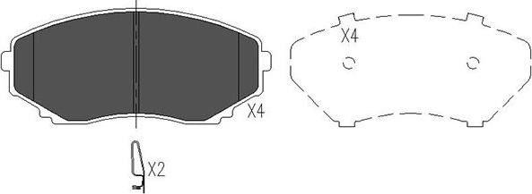 Kavo Parts KBP-4530 - Brake Pad Set, disc brake autospares.lv