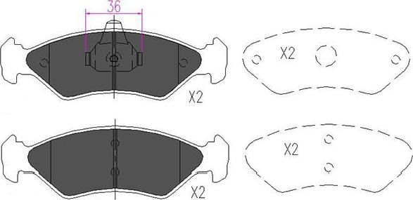 Kavo Parts KBP-4533 - Brake Pad Set, disc brake autospares.lv