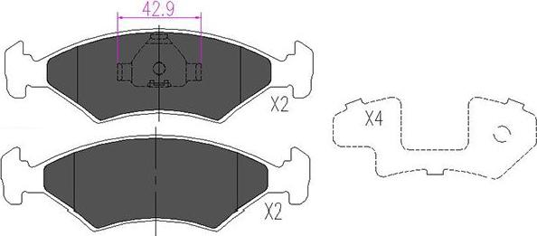 Kavo Parts KBP-4532 - Brake Pad Set, disc brake autospares.lv