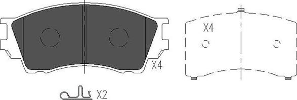 Kavo Parts KBP-4529 - Brake Pad Set, disc brake autospares.lv