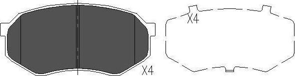 Kavo Parts KBP-4524 - Brake Pad Set, disc brake autospares.lv