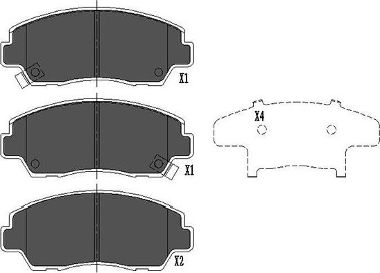 Kavo Parts KBP-4522 - Brake Pad Set, disc brake autospares.lv