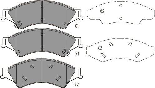 Kavo Parts KBP-4574 - Brake Pad Set, disc brake autospares.lv