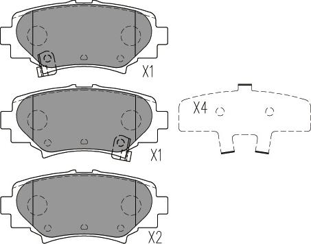 Kavo Parts KBP-4575 - Brake Pad Set, disc brake autospares.lv