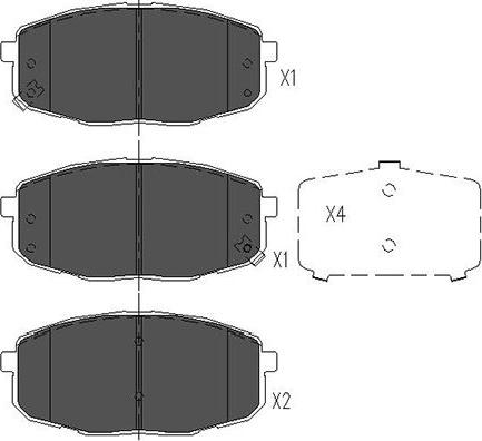 Kavo Parts KBP-4004 - Brake Pad Set, disc brake autospares.lv