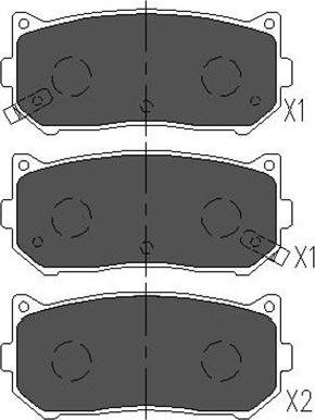 Kavo Parts KBP-4001 - Brake Pad Set, disc brake autospares.lv