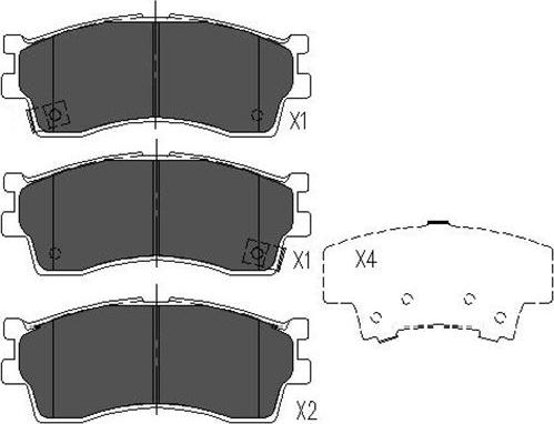 Kavo Parts KBP-4002 - Brake Pad Set, disc brake autospares.lv