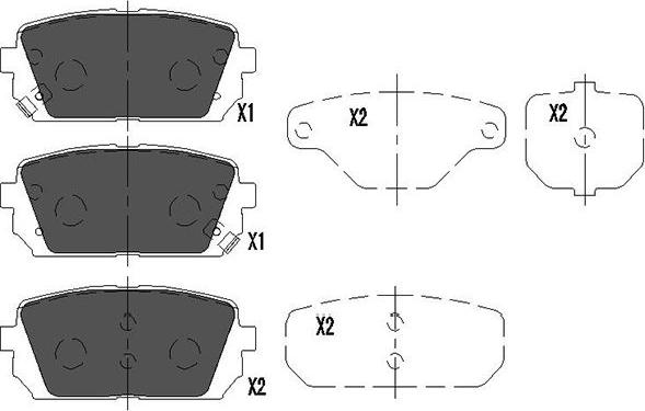 Kavo Parts KBP-4019 - Brake Pad Set, disc brake autospares.lv