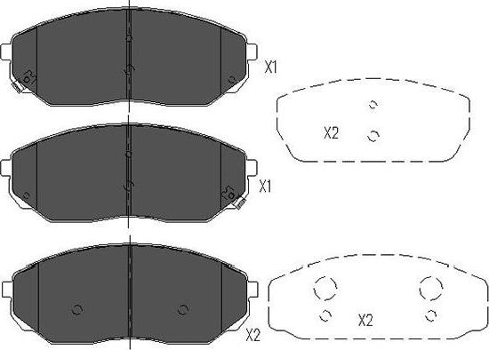 Kavo Parts KBP-4014 - Brake Pad Set, disc brake autospares.lv