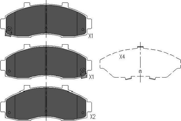 Kavo Parts KBP-4010 - Brake Pad Set, disc brake autospares.lv