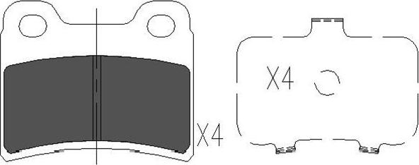 Kavo Parts KBP-4011 - Brake Pad Set, disc brake autospares.lv