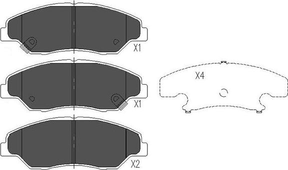 Kavo Parts KBP-4013 - Brake Pad Set, disc brake autospares.lv