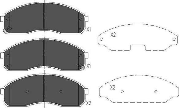 Kavo Parts KBP-4012 - Brake Pad Set, disc brake autospares.lv