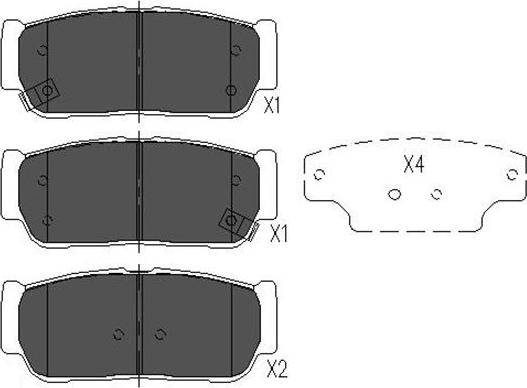 Kavo Parts KBP-4017 - Brake Pad Set, disc brake autospares.lv