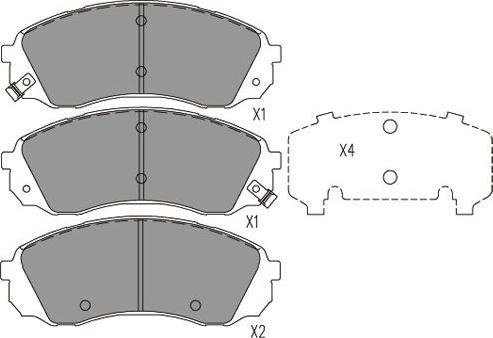 Kavo Parts KBP-4024 - Brake Pad Set, disc brake autospares.lv