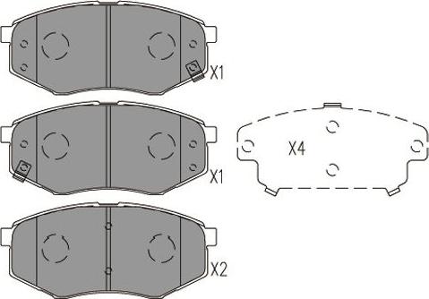 Kavo Parts KBP-4025 - Brake Pad Set, disc brake autospares.lv