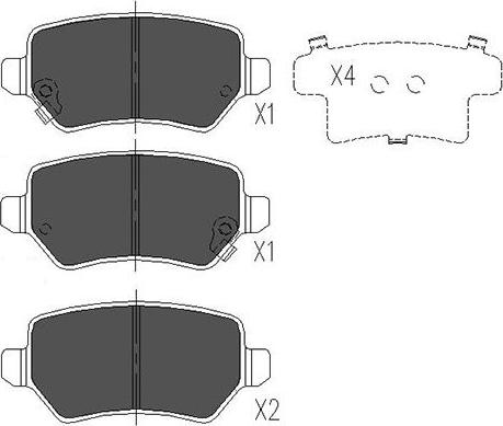 Kavo Parts KBP-4020 - Brake Pad Set, disc brake autospares.lv