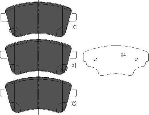 Kavo Parts KBP-4028 - Brake Pad Set, disc brake autospares.lv