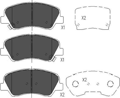 Kavo Parts KBP-4023 - Brake Pad Set, disc brake autospares.lv